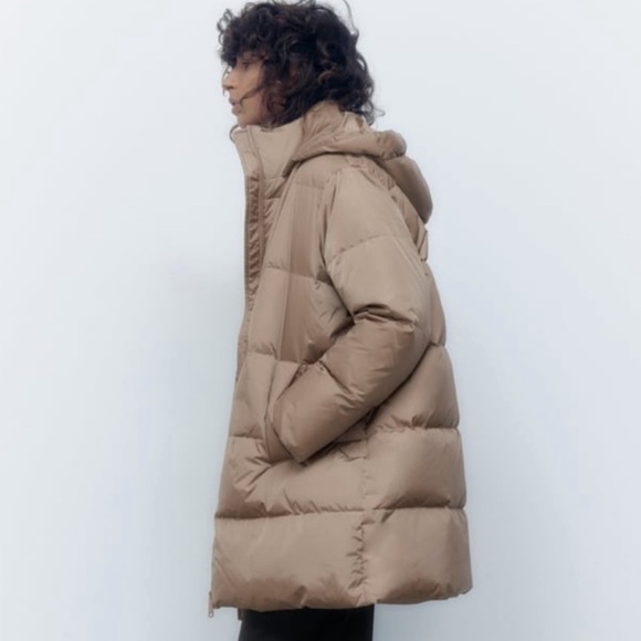 SOLD** Zara water repellent and wind protection down coat - Picture 5 of 11